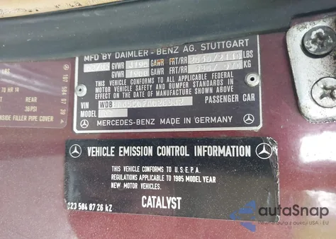 1985 Mercedes-Benz 380 Sl z USA, uszkodzony, nr VIN WDBBA45C0FA026342